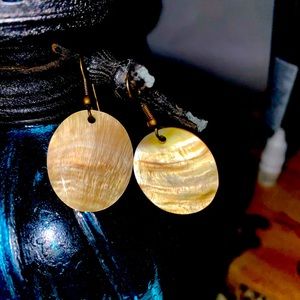 Shell Looking Earrings with Fish Hook Earrings